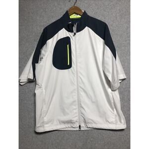 Zero Restriction Tour Series Bolt Half Sleeve Wind Jacket Golf Men’s Large White